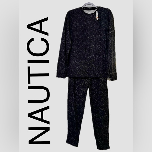 B10 NWT Nautica Pants Set Men's 2-Pc. Waffle-Knit T-Shirt & Pajama Size S. - Picture 5 of 8